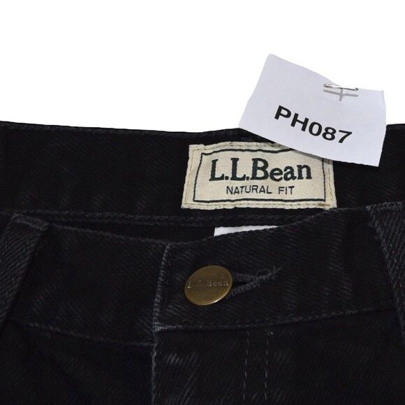 Vintage 90s LL Bean Womens 14 Petite Faded  Natural Fit Denim Jeans Black - Picture 12 of 12